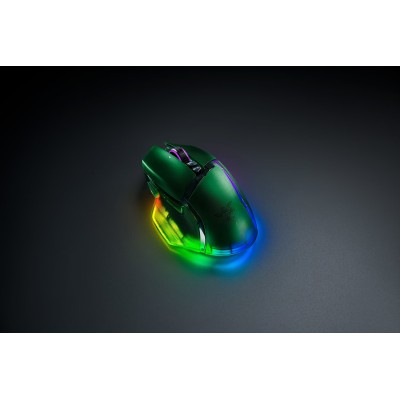 Миша Razer Basilisk V3 Pro 35K, RGB, USB-A/WL/BT, Phantom Green Ed. (RZ01-05240300-R3G1)