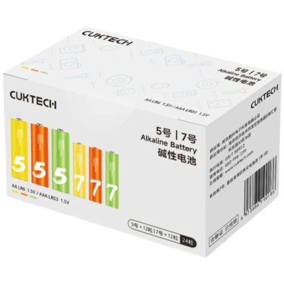 Батарейка CUKTECH Rainbow AA/AAA Alkaline (B10) 24шт/бл