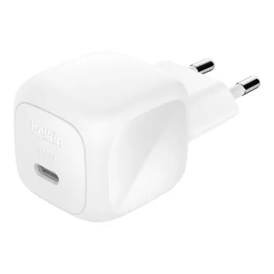 Зарядний пристрій мережевий Belkin 45Вт USB-С PD PPS, білий (WCA013KQWH)