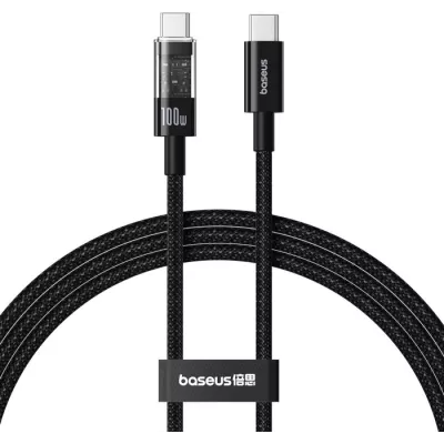 Кабель Baseus Gem Fast-Charging Type-C/Type-C 100W 1m (P10373000111-00) чорний