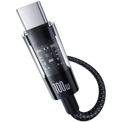 Кабель Baseus Gem Fast-Charging Type-C/Type-C 100W 1m (P10373000111-00) чорний