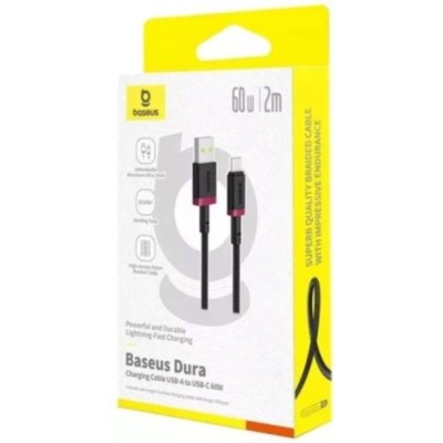 Кабель Baseus USB-Type-C 60W 2m (P10377802U01-03) червоно чорний