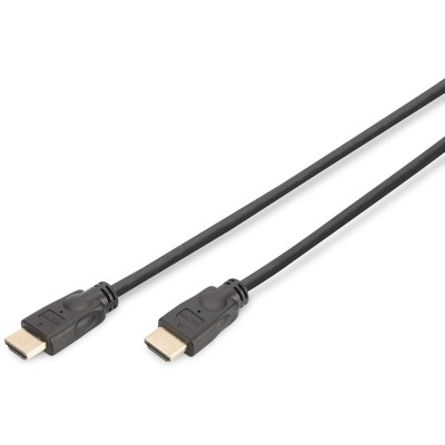 Кабель DIGITUS HDMI (M/M), 4K@60Гц, Ultra HD, Premium, тип A, w/Ethernet, золото, 5м, чорний (DK-330123-050-S)