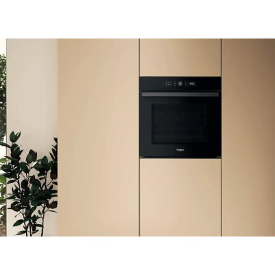 Духова шафа Whirlpool електрична, 73л, A+, дисплей, конвекція, телескопічні напрямні, чорний