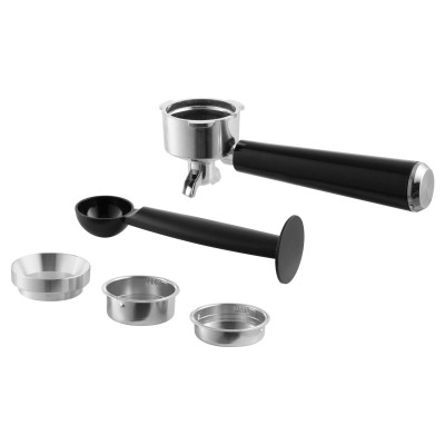 Кавоварка Sencor ріжкова 1.8л, зерно+мелена, вдубована кавомолка, дисплей, нерж. сталь-чорний (SES5000SS)