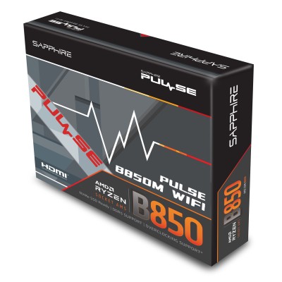 SAPPHIRE Motherboard PULSE B850M WIFI sAM5 B850 4xDDR5 M.2 HDMI DP WiFi BT mATX (52123-04-40G)