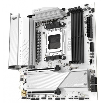 SAPPHIRE Motherboard PURE B850M WIFI sAM5 B850 4xDDR5 M.2 HDMI DP WiFi BT mATX білий (52123-02-40G)