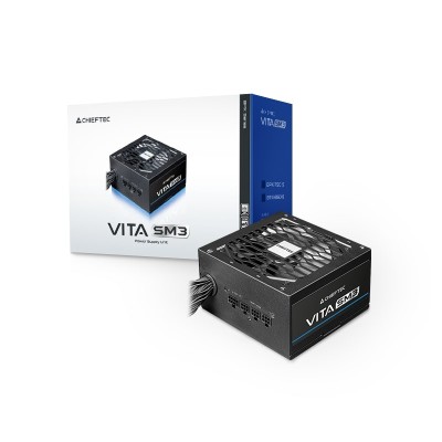 Блок живлення CHIEFTEC Vita SM3 (650W), >85%, 80+ Bronze, 120мм, 1xMB 24pin(20+4), 2xCPU 8pin(4+4), 3xMolex, 6xSATA, 2xPCIe 8pin