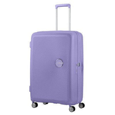 Валіза American Tourister, Soundbox, поліпропілен, велика, 77см, 97/110л, TSA, 4 колеса, EXP, лавандовий (32G*82003)