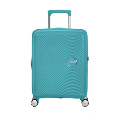 Валіза American Tourister, Soundbox, поліпропілен, мала, 55см, 35.5/41л, TSA, 4 колеса, EXP, бірюзовий (32G*61001)