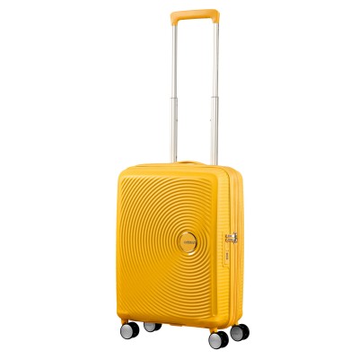 Валіза American Tourister, Soundbox, поліпропілен, мала, 55см, 35.5/41л, TSA, 4 колеса, EXP, жовтий (32G*06001)