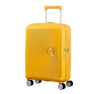 Валіза American Tourister, Soundbox, поліпропілен, мала, 55см, 35.5/41л, TSA, 4 колеса, EXP, жовтий (32G*06001)