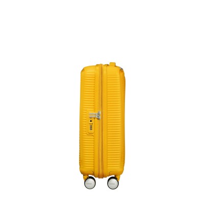 Валіза American Tourister, Soundbox, поліпропілен, мала, 55см, 35.5/41л, TSA, 4 колеса, EXP, жовтий (32G*06001)