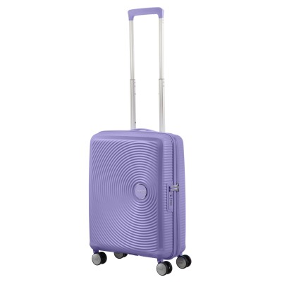 Валіза American Tourister, Soundbox, поліпропілен, мала, 55см, 35.5/41л, TSA, 4 колеса, EXP, лавандовий (32G*82001)
