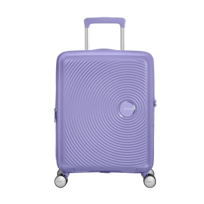 Валіза American Tourister, Soundbox, поліпропілен, мала, 55см, 35.5/41л, TSA, 4 колеса, EXP, лавандовий (32G*82001)