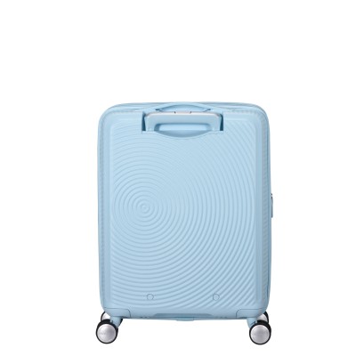 Валіза American Tourister, Soundbox, поліпропілен, мала, 55см, 35.5/41л, TSA, 4 колеса, EXP, пастельно-блакитний (32G*22001)