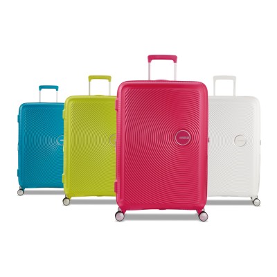 Валіза American Tourister, Soundbox, поліпропілен, мала, 55см, 35.5/41л, TSA, 4 колеса, EXP, пастельно-блакитний (32G*22001)