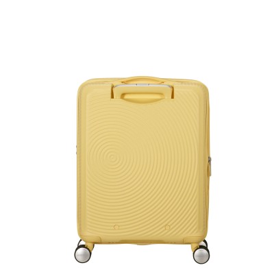 Валіза American Tourister, Soundbox, поліпропілен, мала, 55см, 35.5/41л, TSA, 4 колеса, EXP, пастельно-жовтий (32G*16001)