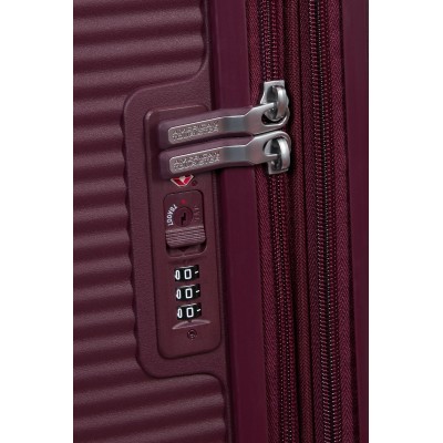Валіза American Tourister, Soundbox, поліпропілен, середня, 67см, 71.5/81л, TSA, 4 колеса, EXP, бордовий (32G*50002)