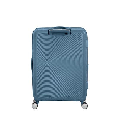 Валіза American Tourister, Soundbox, поліпропілен, середня, 67см, 71.5/81л, TSA, 4 колеса, EXP, сіро-синій (32G*51002)