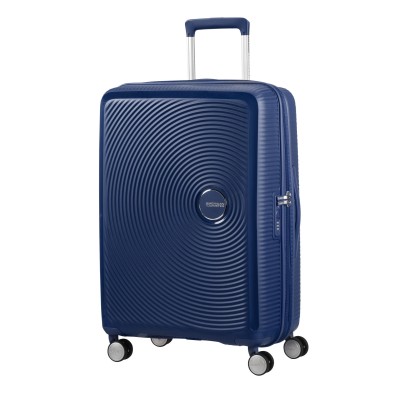 Валіза American Tourister, Soundbox, поліпропілен, середня, 67см, 71.5/81л, TSA, 4 колеса, EXP, темно-синій (32G*41002)