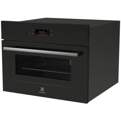 Духова шафа Electrolux електрична компактна, 44л, дисплей, конвекція, ф-ція мікрохвиль, чорний (LVL8E09Z)