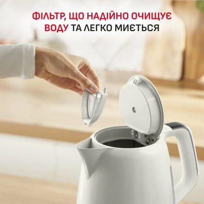 Електрочайник Tefal Soleil+ 1.7л, Strix, пластик, бежевий (KO355AE0)