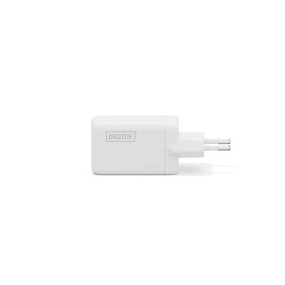 Зарядний пристрій DIGITUS GaN 2хUSB-C, 1хUSB-A, 67W (DA-10303)
