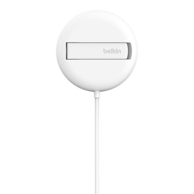 Зарядний пристрій бездротовий Belkin UltraCharge Magnetic Kickstand 15Вт, білий (WIA011HQWH)