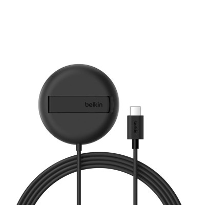 Зарядний пристрій бездротовий Belkin UltraCharge Magnetic Kickstand 15Вт, чорний (WIA011HQBK)