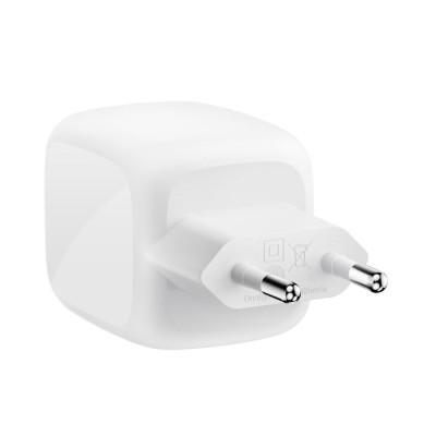 Зарядний пристрій мережевий Belkin 67Вт 2хUSB-С GAN PD PPS, кабель USB-С > USB-C, 2м, білий (WCH020KQ2MWH-B6)