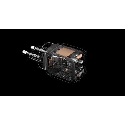 Зарядний пристрій мережевий Belkin 70Вт 2хUSB-С/USB-A GAN PD PPS, білий (WCH018HQWH)