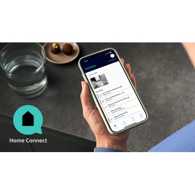 Кавомашина Siemens 2.4л, зерно + мелена, автомат.капучинатор, LED - дисплей, авторецептів - 20, чорно - срібний (TQ715R03)