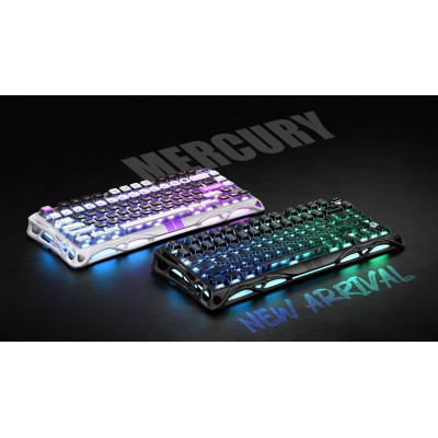 Клавіатура механічна GravaStar Mercury V75 80keys, Magnetic Jade Pro, 8K, USB-A, RGB, Mecha Gray (GS_V75_GWT)