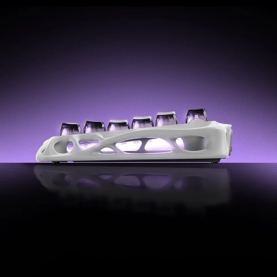 Клавіатура механічна GravaStar Mercury V75 80keys, Magnetic Jade Pro, 8K, USB-A, RGB, Mecha Gray (GS_V75_GWT)