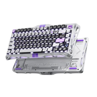 Клавіатура механічна GravaStar Mercury V75 80keys, Magnetic Jade Pro, 8K, USB-A, RGB, Mecha Gray (GS_V75_GWT)