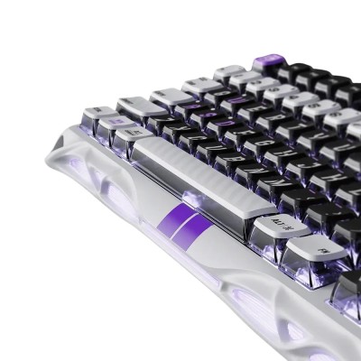 Клавіатура механічна GravaStar Mercury V75 80keys, Magnetic Jade Pro, 8K, USB-A, RGB, Mecha Gray (GS_V75_GWT)