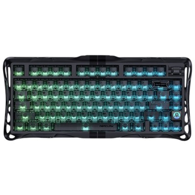 Клавіатура механічна GravaStar Mercury V75 80keys, Magnetic Jade Pro, 8K, USB-A, RGB, Stealth Black (GS_V75_BLK)