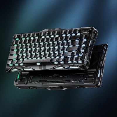 Клавіатура механічна GravaStar Mercury V75 80keys, Magnetic Jade Pro, 8K, USB-A, RGB, Stealth Black (GS_V75_BLK)