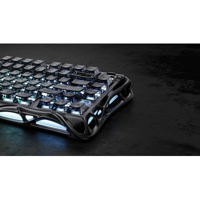 Клавіатура механічна GravaStar Mercury V75 80keys, Magnetic Jade Pro, 8K, USB-A, RGB, Stealth Black (GS_V75_BLK)