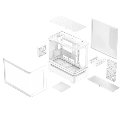 Корпус ASUS Prime AP202 Tempered Glas ARGB, без БЖ, 2xUSB3.2, 1xUSB Type-C, Tempered Glass side, mATX, білий 90DC00P3-B19000