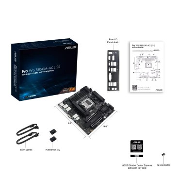 Материнcька плата ASUS PRO WS B850M-ACE SE sAM5 B850 4xDDR5 M.2 HDMI DP D-Sub USB Type-C mATX (90MB1MN0-M0EAY0)