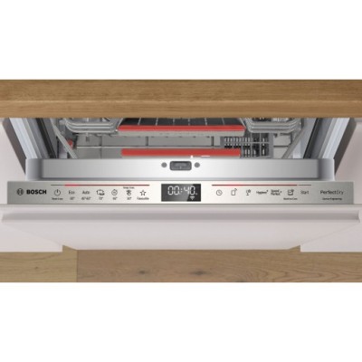 Посудомийна машина Bosch вбудована, 10компл., C, 45см, дисплей, 3й кошик, Zeolith, білий (SPV8ZMX06Q)