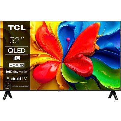 Телевізор 32" TCL QLED HD 60Hz Smart Android TV Black (32S4K)