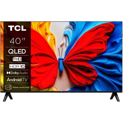 Телевізор 40" TCL QLED FHD 60Hz Smart Android TV Black (40V5C)