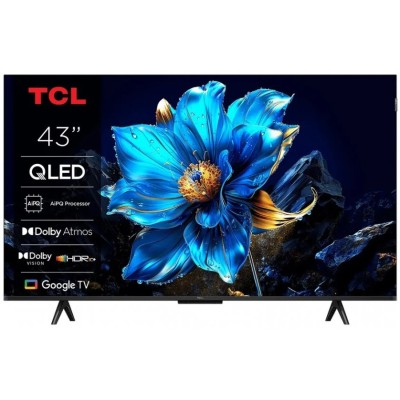 Телевізор 43" TCL QLED 4K 60Hz Smart Google TV Black (43T69C)