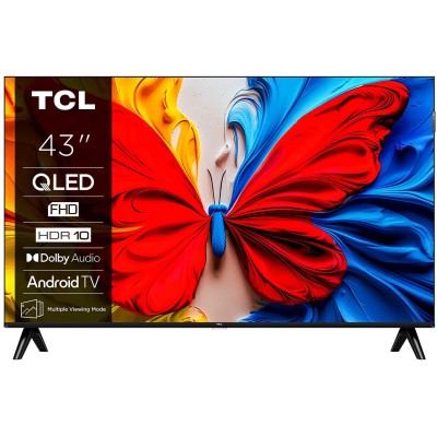Телевізор 43" TCL QLED FHD 60Hz Smart Android TV Black (43V5C)