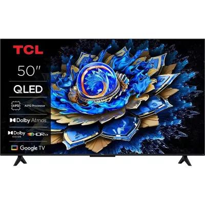 Телевізор 50" TCL QLED 4K 60Hz Smart Google TV Black (50T69C)