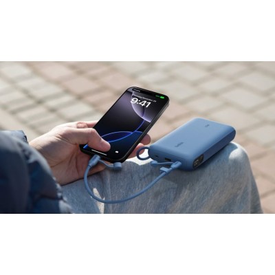 Акумулятор портативний літій-іонний Power Bank Belkin 20000мА·год, 20Вт, з дисплеєм, синій (BPB028HQBL)