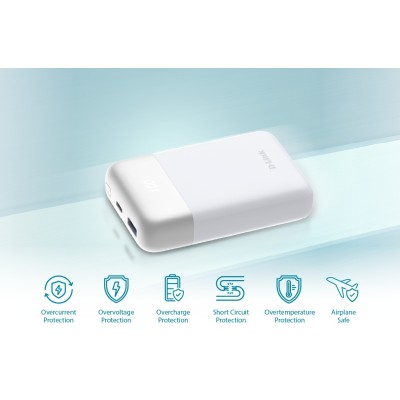 Акумулятор портативний літій-іонний Power Bank D-Link 10000мА*год 18Вт 1xUSB-A, 1xUSB-C, білий (DPP-101)